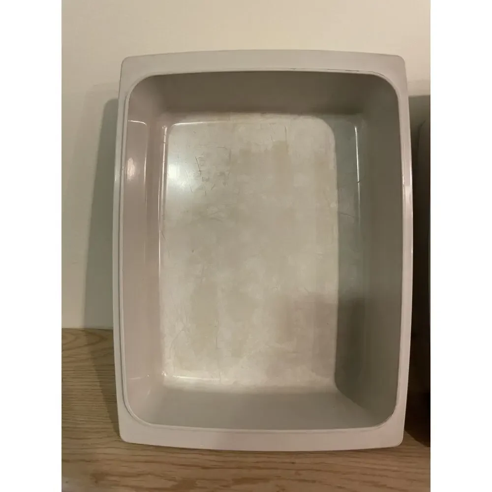 (QTY 2) VTG Farberware Microwave Cookware Gray 2 Qt Dishes - NO LIDS, READ